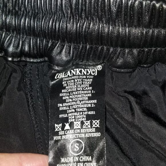 BLANKNYC Denim Faux Leather  Waist Shorts small - Picture 8 of 11